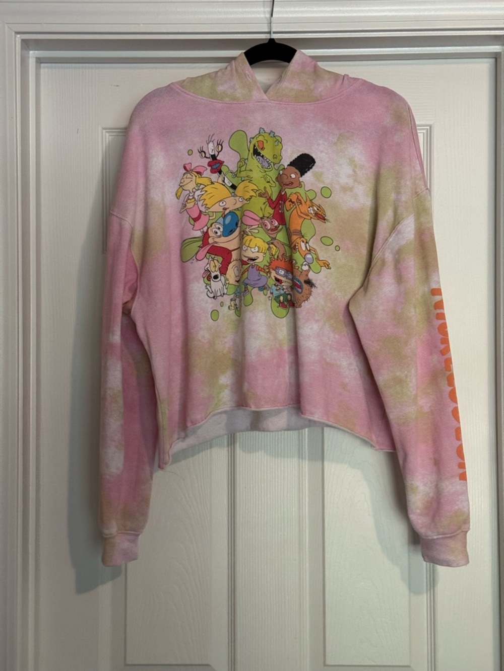 Nickelodeon Rugrats Tie-Dye Hoodie - Pink, Green & Orange